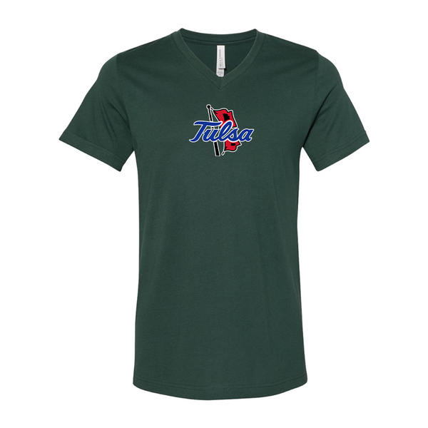 Tulsa Golden Hurricane BELLA  CANVAS - Jersey V-Neck T-Shirt
