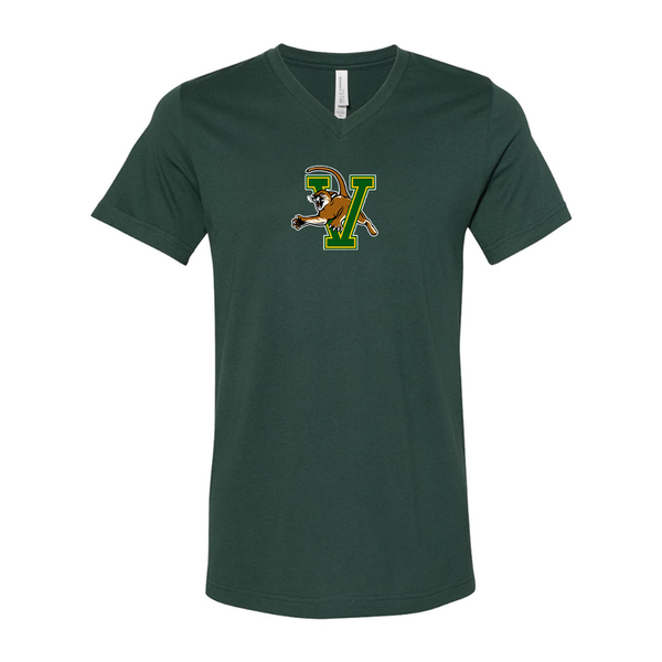 Vermont Catamounts BELLA  CANVAS - Jersey V-Neck T-Shirt