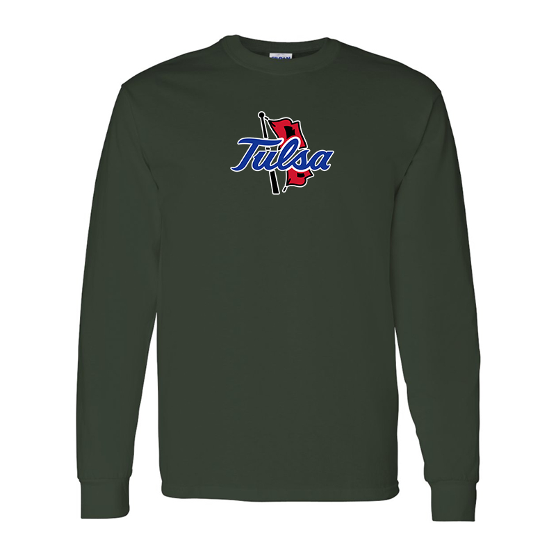 Men's Tulsa Golden Hurricane Gildan Heavy Cotton Long Sleeve T-Shirt