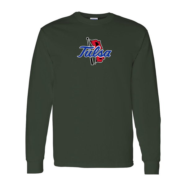 Men's Tulsa Golden Hurricane Gildan Heavy Cotton Long Sleeve T-Shirt