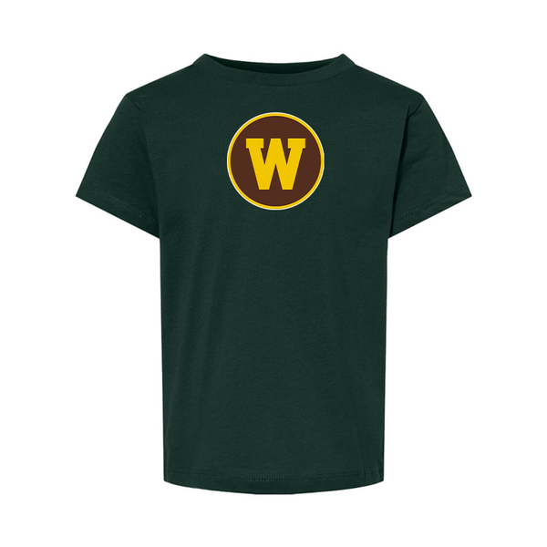 Western Michigan Broncos BELLA  CANVAS Toddler Jersey Tee