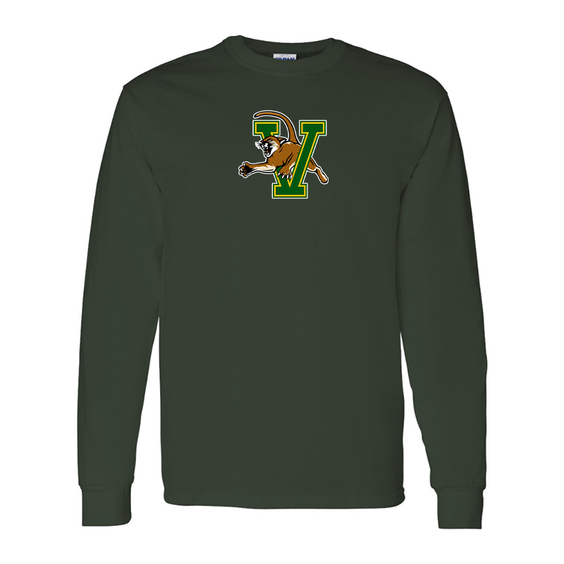 Men's Vermont Catamounts  Gildan Heavy Cotton Long Sleeve T-Shirt
