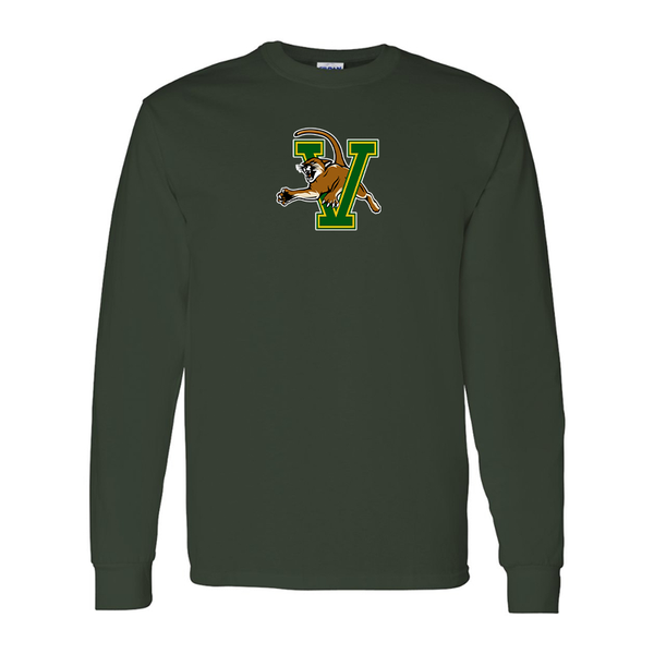 Men's Vermont Catamounts  Gildan Heavy Cotton Long Sleeve T-Shirt
