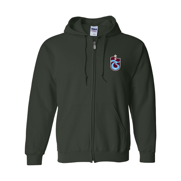 Men's Trabzonspor Soccer Gildan  Heavy Blend Full Zip Hooded Sweatshirt