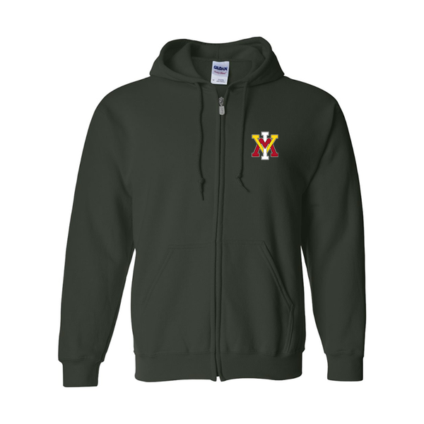 Men's VMI Keydets  Gildan  Heavy Blend Full Zip Hooded Sweatshirt