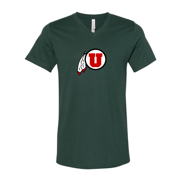 Utah Utes BELLA  CANVAS - Jersey V-Neck T-Shirt