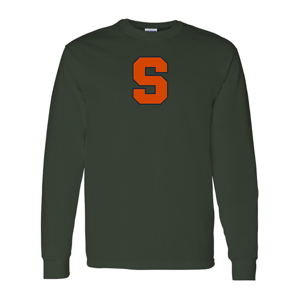 Men's Syracuse Orange Gildan Heavy Cotton Long Sleeve T-Shirt