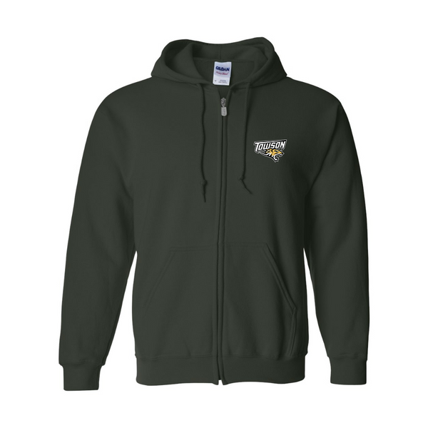 Men's Towson Tigers JERZEES NuBlend Full-Zip Hooded Sweatshirt