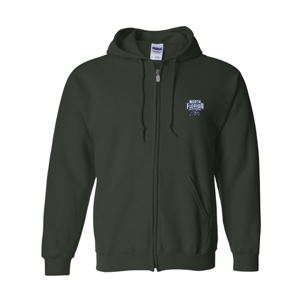 Men's UNF Ospreys  JERZEES NuBlend Full-Zip Hooded Sweatshirt