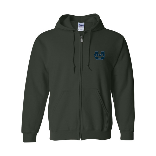 Men's Utah State Aggies JERZEES NuBlend Full-Zip Hooded Sweatshirt