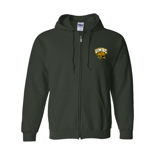 Men's UMBC Retrievers JERZEES NuBlend Full-Zip Hooded Sweatshirt