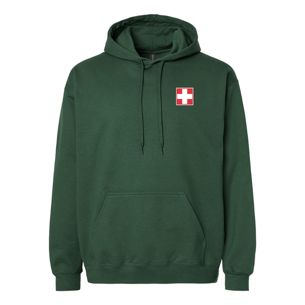 Men's  Switzerland National Football Soccer Team  Softstyle Midweight Hooded Sweatshirt