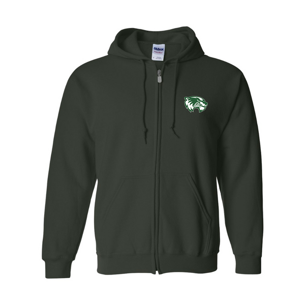 Men's Utah Valley Wolverines JERZEES NuBlend Full-Zip Hooded Sweatshirt