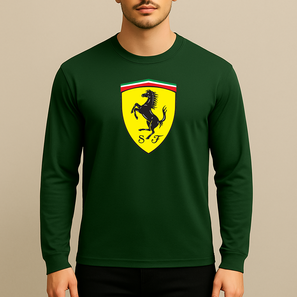 Men’s Ferrari Motorsport Car Long Sleeve T-Shirt