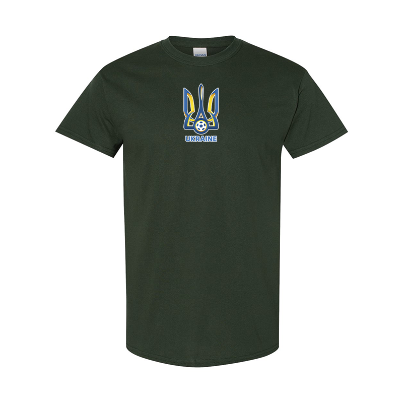 Men's Ukraine National Football Soccer Team Gildan Heavy Cotton T-Shirt
