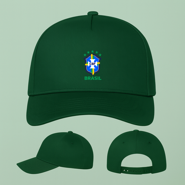 Brasil National Soccer Team Five Panel Twill Snapback Cap
