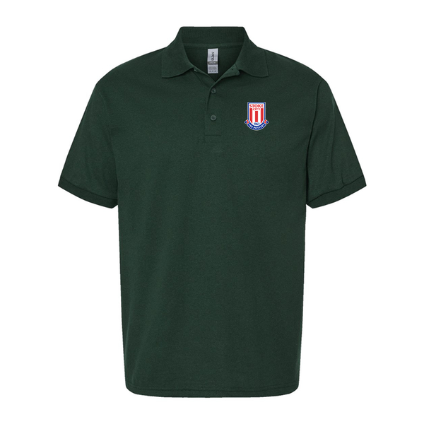 Men's Stoke City Soccer  Gildan Dry Blend Jersey Polo