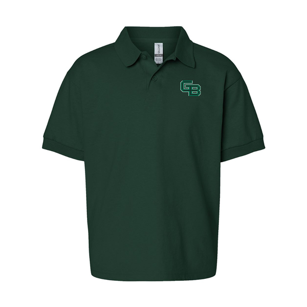 Youth  Wisconsin Green Bay Phoenix Gildan Dry Blend Jersey Polo