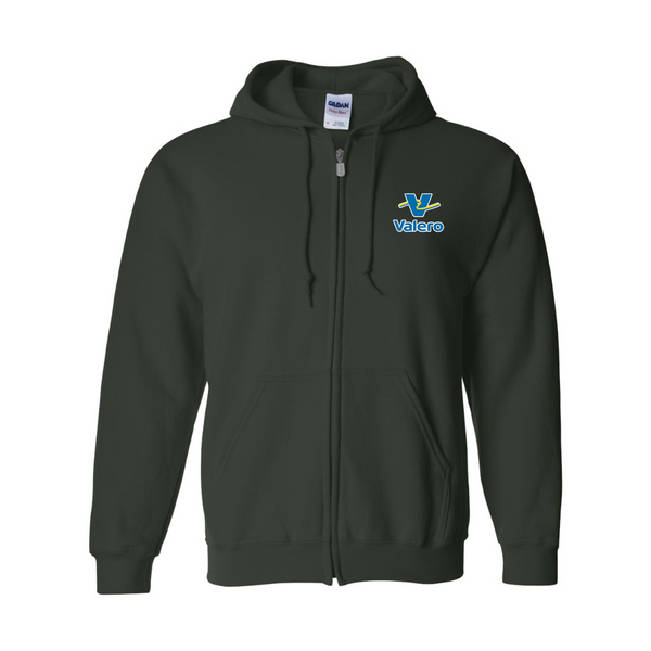 Men's Valero Gas Station JERZEES NuBlend Full-Zip Hooded Sweatshirt