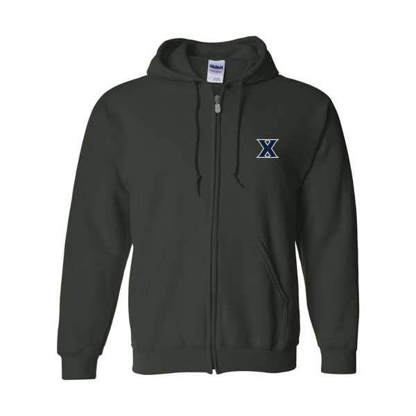 Men's Xavier Musketeers  JERZEES NuBlend Full-Zip Hooded Sweatshirt