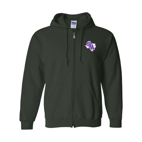 Men's  Stephen F. Austin Lumberjacks  JERZEES NuBlend Full-Zip Hooded Sweatshirt