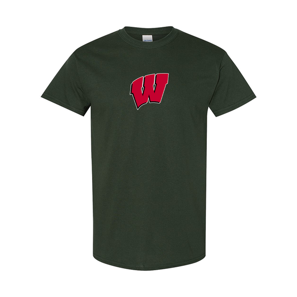 Men's  Wisconsin Badgers  Gildan Heavy Cotton T-Shirt