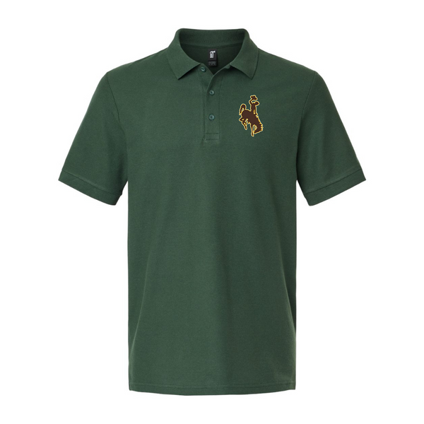 Men's Wyoming Cowboys Gildan Hammer Pique Polo