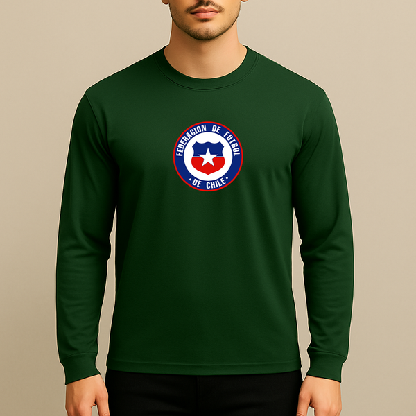 Men's Chile National Soccer Team  Long Sleeve T-Shirt