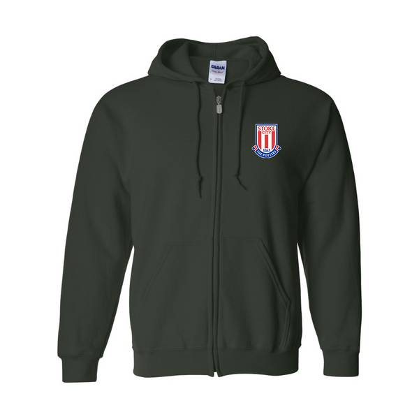 Men's Stoke City Soccer  JERZEES NuBlend Full-Zip Hooded Sweatshirt