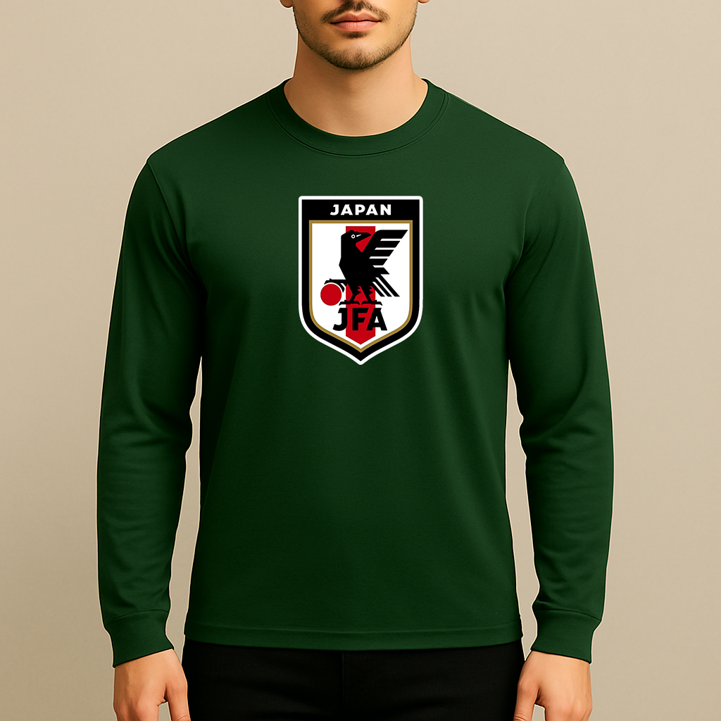 Men's Japan National Soccer Team Long Sleeve T-Shirt