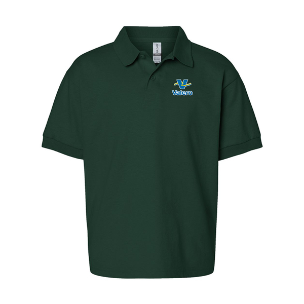 Youth Valero Gas Station Gildan Dry Blend Jersey Polo