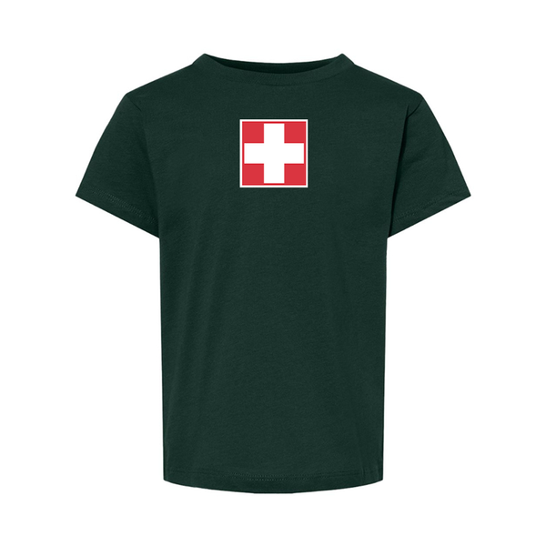 Switzerland National Football Soccer Team BELLA  CANVAS Toddler Jersey Tee