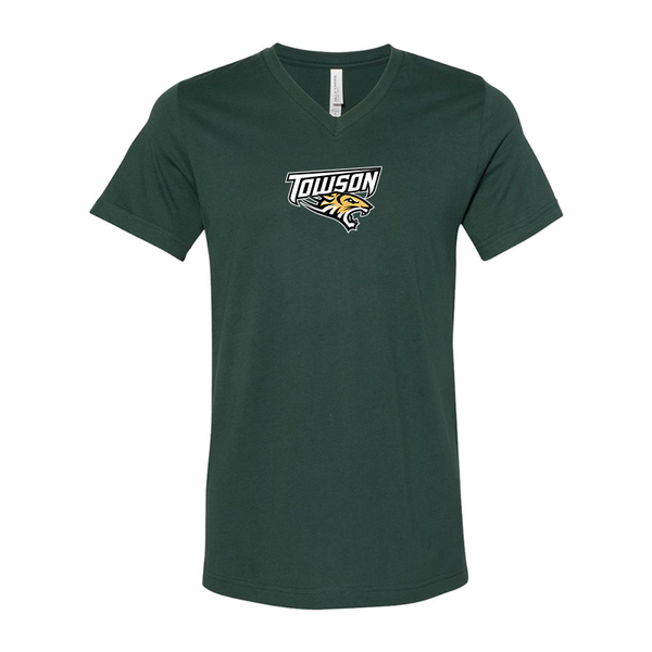 Towson Tigers BELLA  CANVAS - Jersey V-Neck T-Shirt