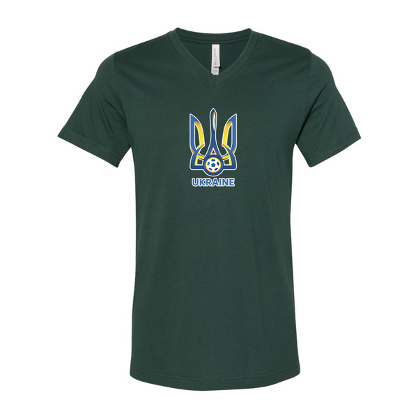 Ukraine National Football Soccer Team BELLA  CANVAS - Jersey V-Neck T-Shirt