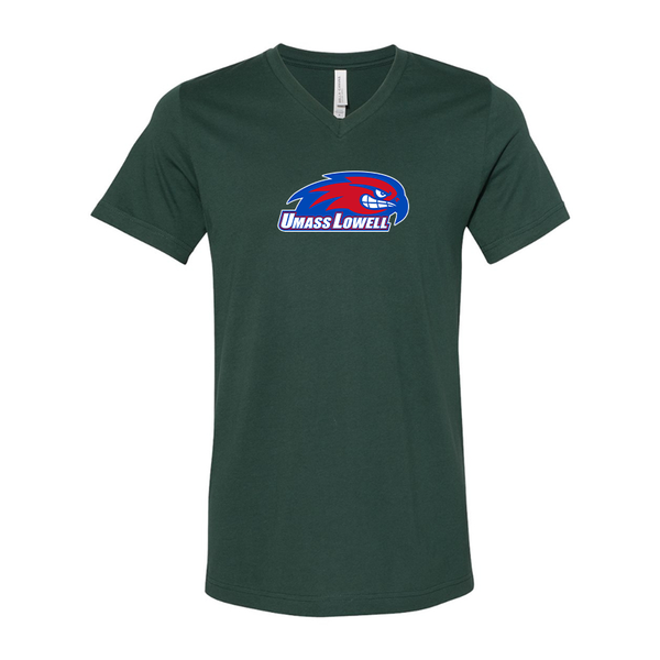 UMass Lowell River Hawks BELLA  CANVAS - Jersey V-Neck T-Shirt