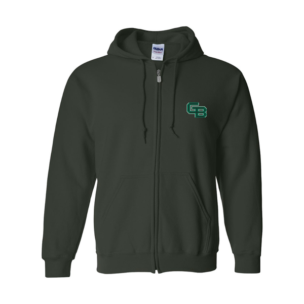 Men's Wisconsin Green Bay Phoenix Gildan  Heavy Blend Full Zip Hooded Sweatshirt