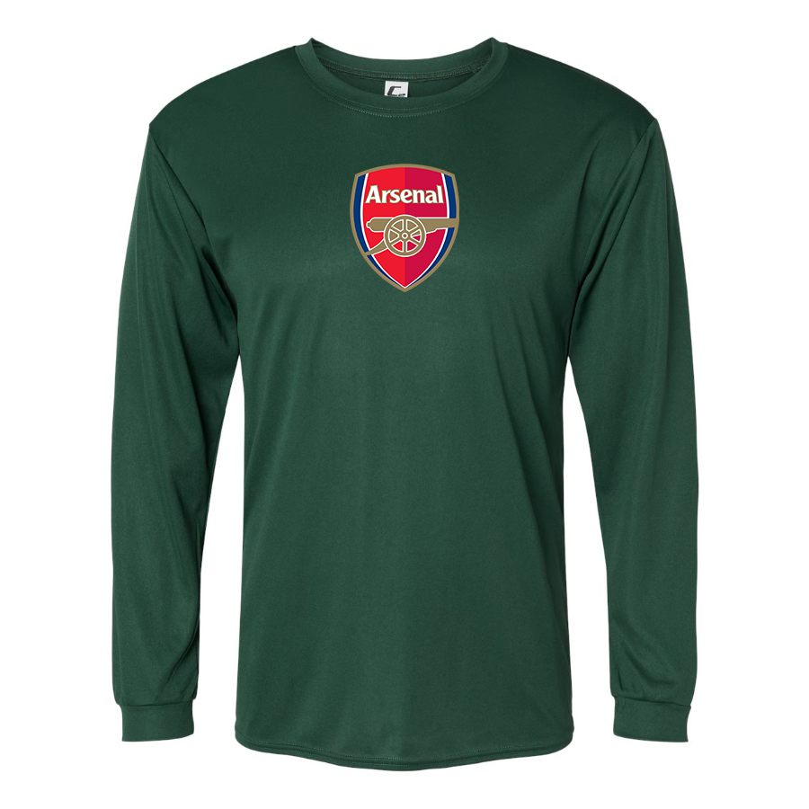 Men’s Arsenal Soccer Polyester Long Sleeve T-Shirt