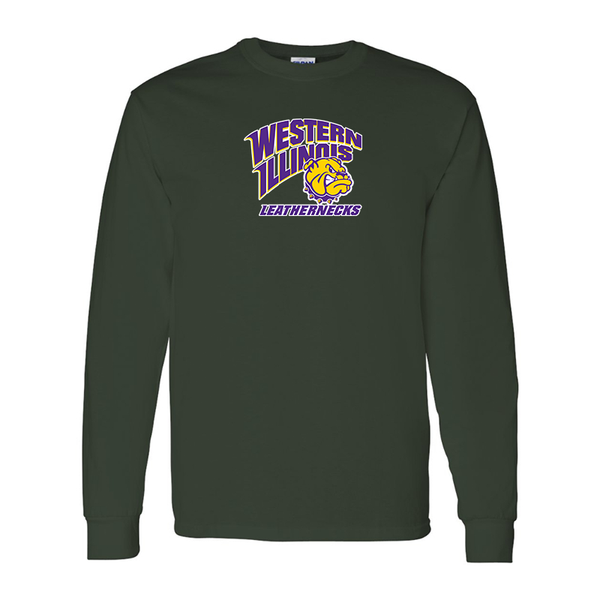 Men's Western Illinois Leathernecks Gildan Heavy Cotton Long Sleeve T-Shirt