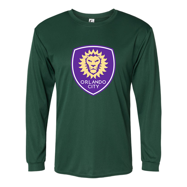 Men's Orlando City Soccer Polyester Long Sleeve T-Shirt