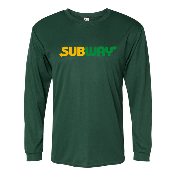 Men's Subway Polyester Long Sleeve T-Shirt