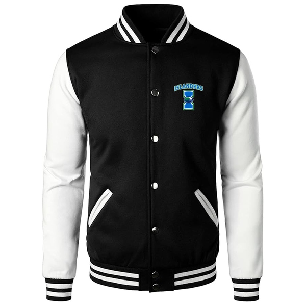Men's Texas AM CC Islanders   Varsity Baseball Jacket Cotton Blend Letterman Jackets