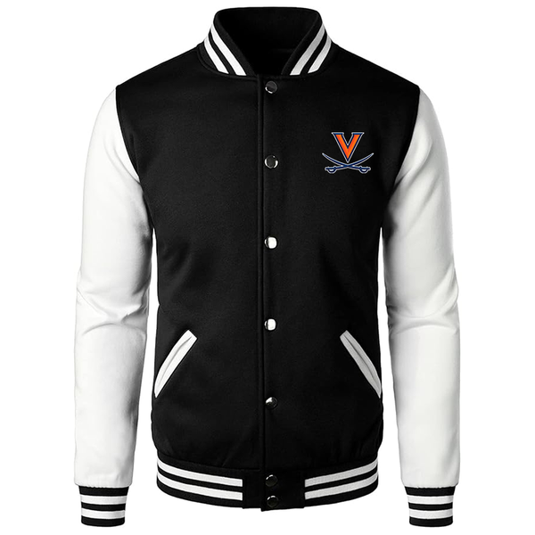 Men's  Virginia Cavaliers Varsity Baseball Jacket Cotton Blend Letterman Jackets