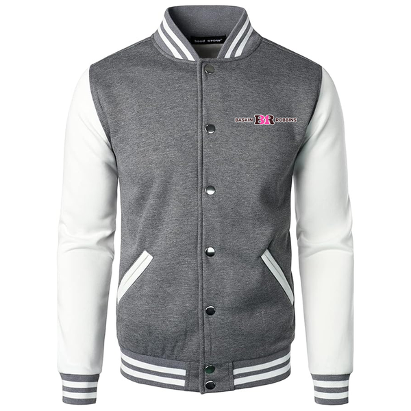 Men's  Baskin-Rоbbins Varsity Baseball Jacket Cotton Blend Letterman Jackets