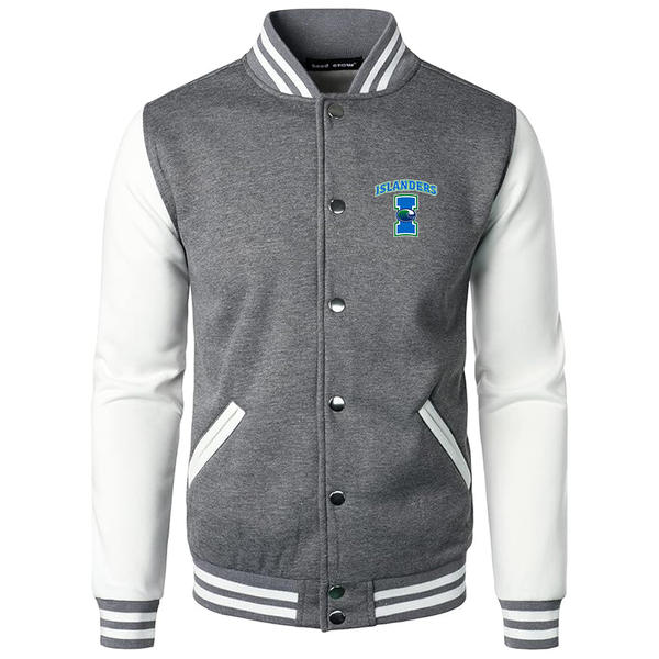 Men's Texas AM CC Islanders   Varsity Baseball Jacket Cotton Blend Letterman Jackets