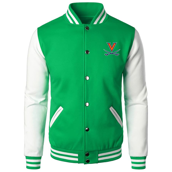 Men's  Virginia Cavaliers Varsity Baseball Jacket Cotton Blend Letterman Jackets