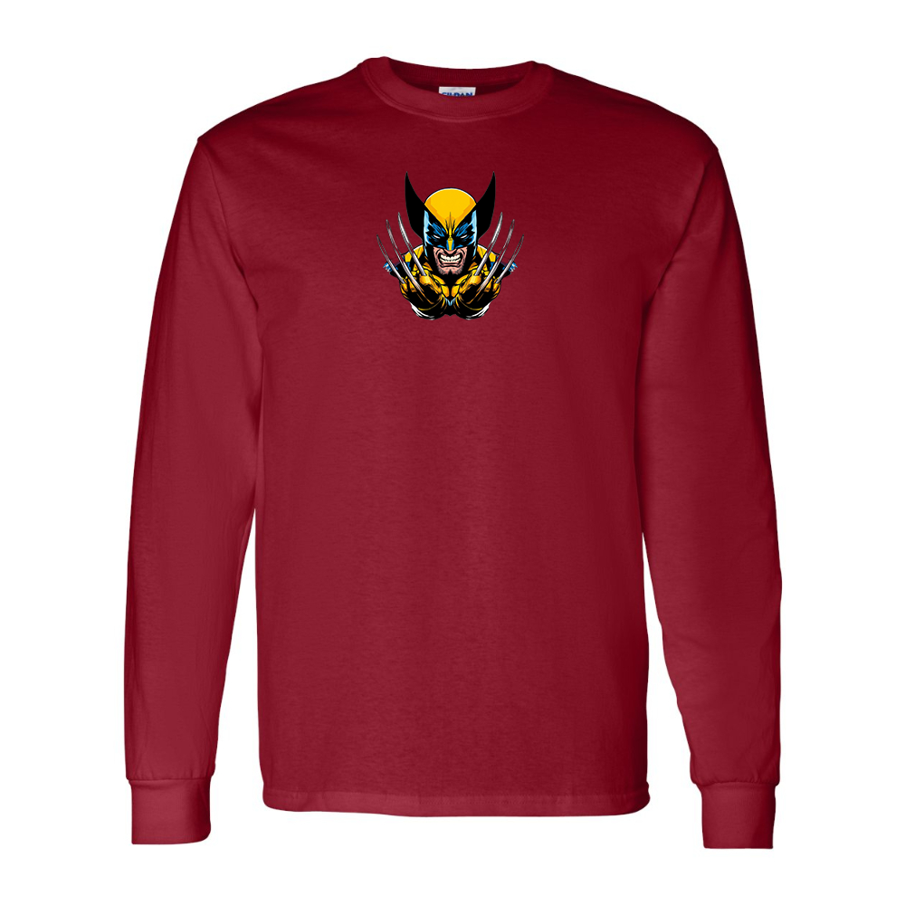Men's  Wolverine 2025 Art  Gildan Heavy Cotton Long Sleeve T-Shirt