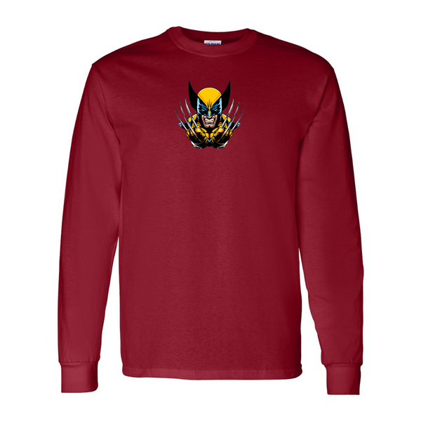 Men's  Wolverine 2025 Art  Gildan Heavy Cotton Long Sleeve T-Shirt