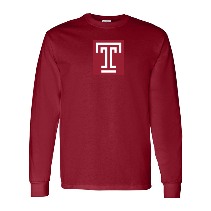 Men's Temple Owls Gildan Heavy Cotton Long Sleeve T-Shirt