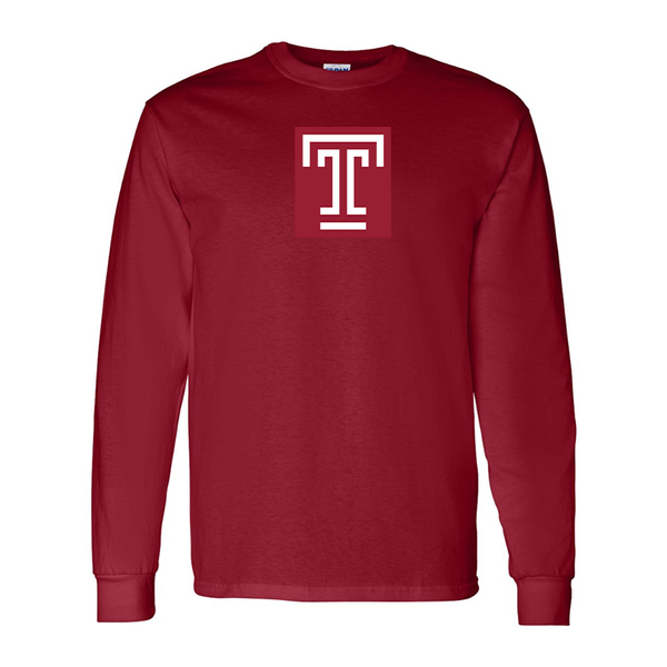 Men's Temple Owls Gildan Heavy Cotton Long Sleeve T-Shirt