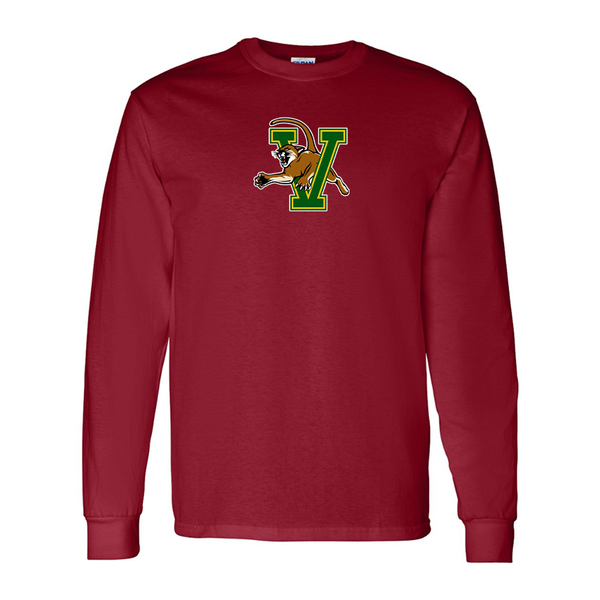 Men's Vermont Catamounts  Gildan Heavy Cotton Long Sleeve T-Shirt